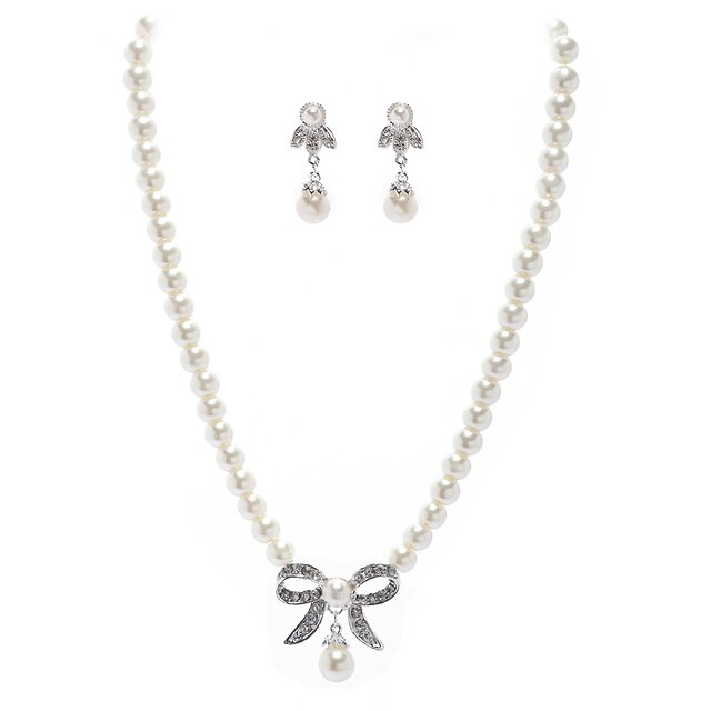  Γυναικεία Ιβουάρ Σετ Κοσμημάτων Σκουλαρίκια Κοσμήματα Για Γάμου Πάρτι Επέτειος Γενέθλια Αρραβώνας Δώρο / Καθημερινά / Κολιέ