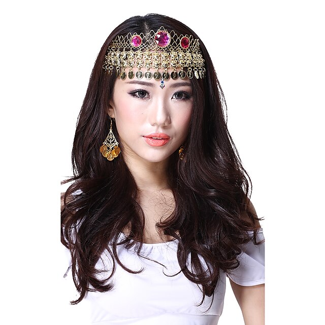  Performance Dancewear Alloy with Three Red Gems Belly Dance Headpiece For Ladies More Colors