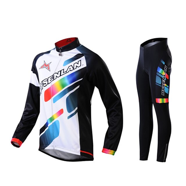  Mysenlan Women's Long Sleeve Winter Bike Clothing Suit Thermal Warm Windproof Sports Clothing Apparel