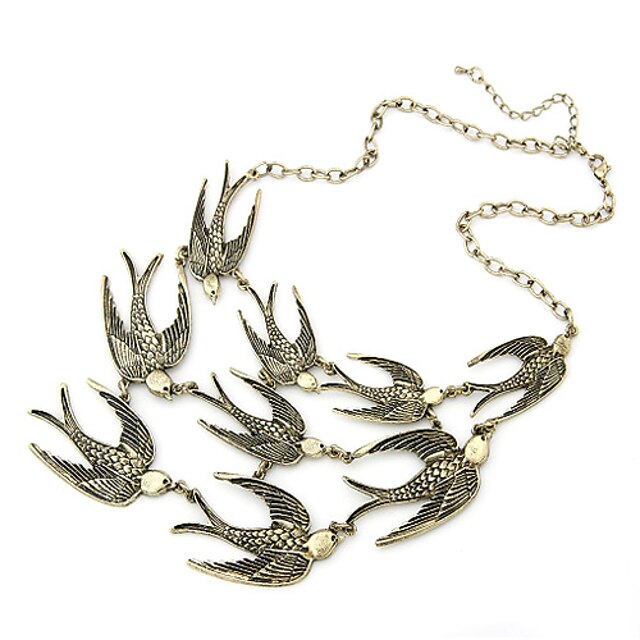  Women's Statement Necklace / Vintage Necklace - Bird, Animal European, Fashion Golden Necklace For Party, Daily
