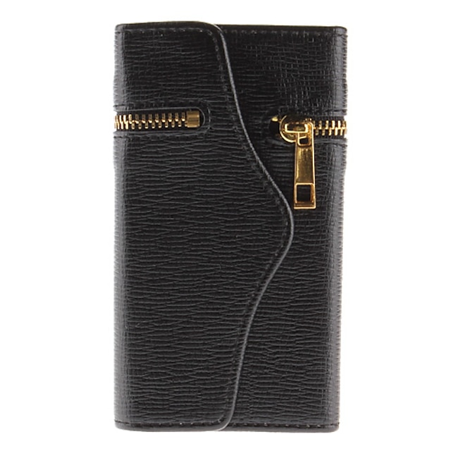  Brieftasche Design pu Ledertasche mit Reißverschluss für iphone 5/5s
