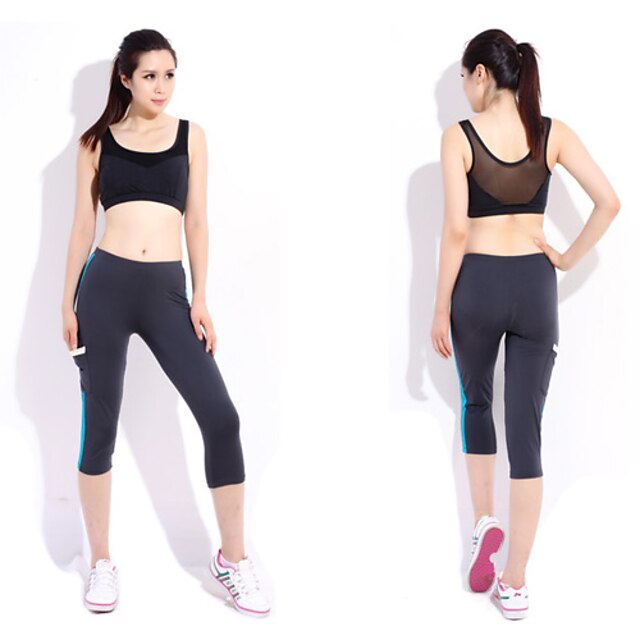  SiBoEn moda feminina Estilos Yoga roupas de fitness Workout se adapte às 2 conjuntos (Vest Yoga sexy + Yoga Pants Drawstring)