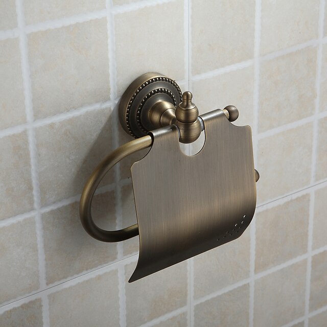  Toilet Paper Holders Antique Brass 1 pc - Hotel bath