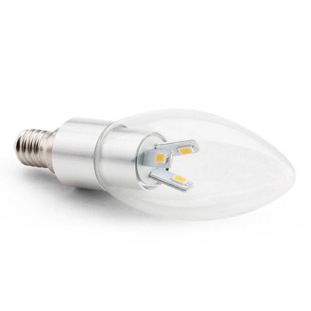  3 W LED-stearinlyspærer 2800 lm E14 C35 6 LED Perler SMD 5630 Dekorativ Varm hvid 220-240 V