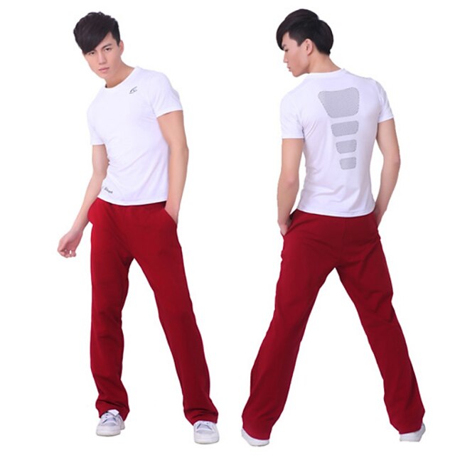 siboen mäns yoga fitness workout kläder passar 2 set (yoga skjortor + Yoga Pants)
