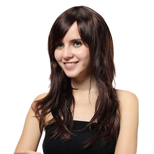  Capless Long Black Straight Synthetic Wigs