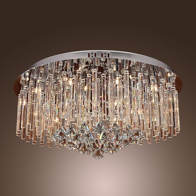  SL® Flush Mount Lights Ambient Light Chrome Crystal, Bulb Included 110-120V / 220-240V / G4