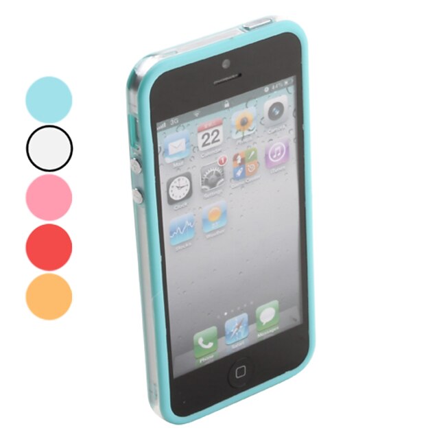  Прозрачный бампер для iPhone 5 (разные цвета)