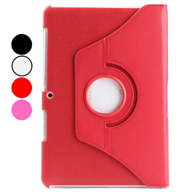  Case For Samsung Galaxy Tab 2 10.1 360° Rotation / with Stand / Flip Full Body Cases Solid Color PU Leather