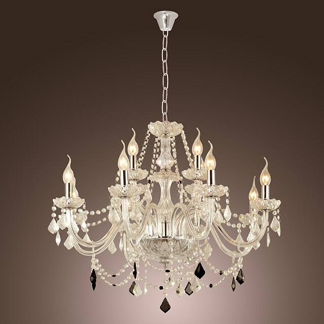  Chandelier ,  Rustic/Lodge Electroplated Feature for Crystal Glass Living Room Dining Room