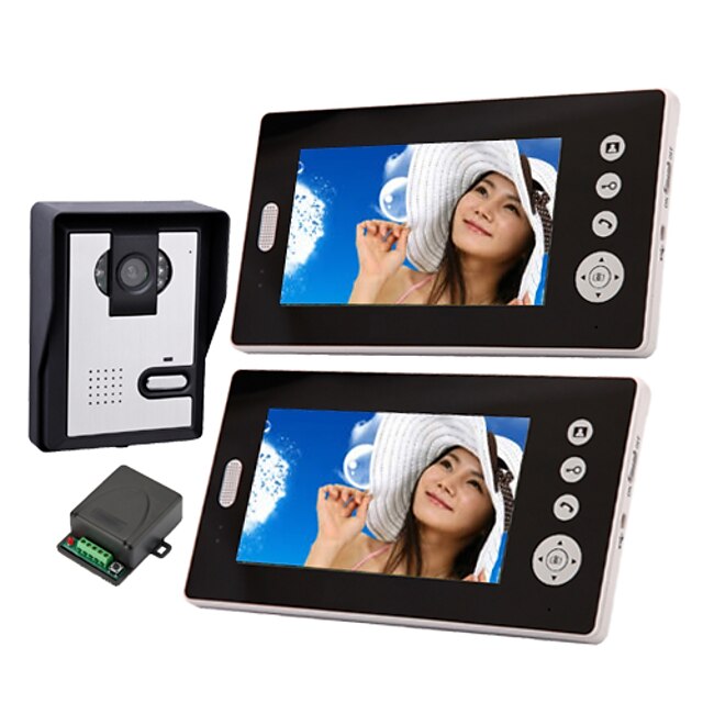  KONX® Wireless Night Vision Camera with 7 Inch Door Phone Monitor (1camera 2 monitors)