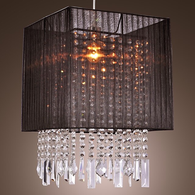  1 luce 32 cm (12,6 pollici) cristallo / mini lampada a sospensione in stile tessuto altri moderno contemporaneo / tamburo 110 v / 220-240 v