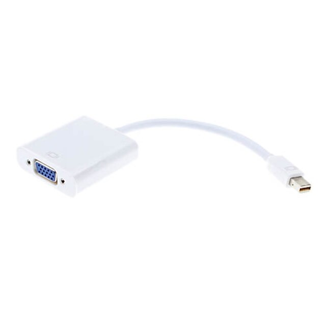  Mini DisplayPort til VGA Kvinde Adapter Kabel til Macbook (White)