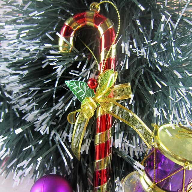  Julen Fargerike krykke Ornaments