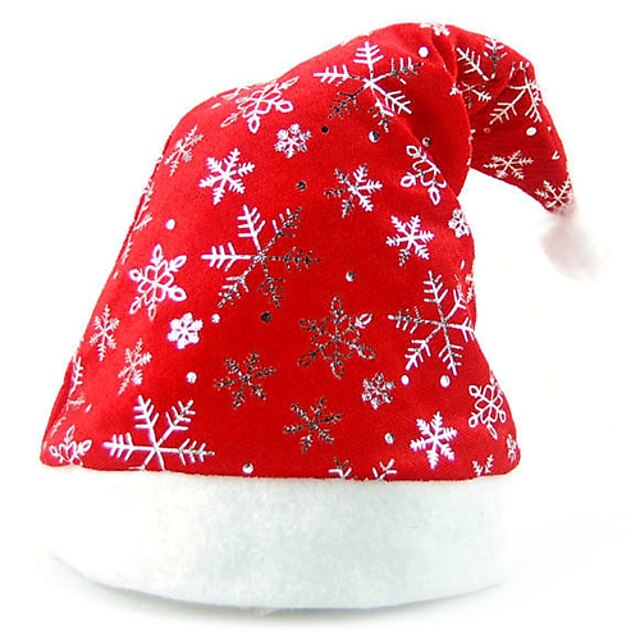  vločka vzor červená tkanina vánoční čepice