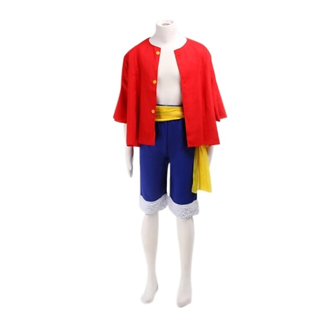  Inspired by One Piece Monkey D. Luffy Anime Cosplay Costumes Japanese Cosplay Suits Patchwork Top Belt Shorts For Men's Women's