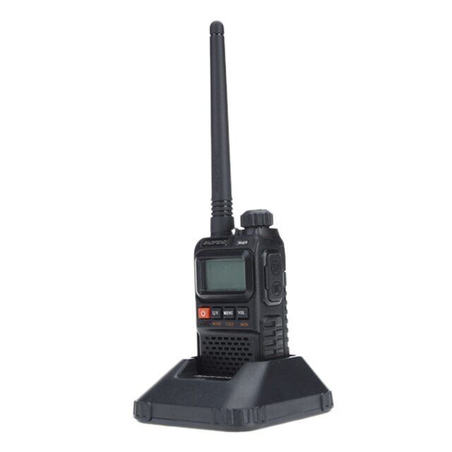  UHF 400-470 MHz VHF 136-174MHz Walkie Talkie med Emergency Alarm (VOX / FM-radio Indbygget)