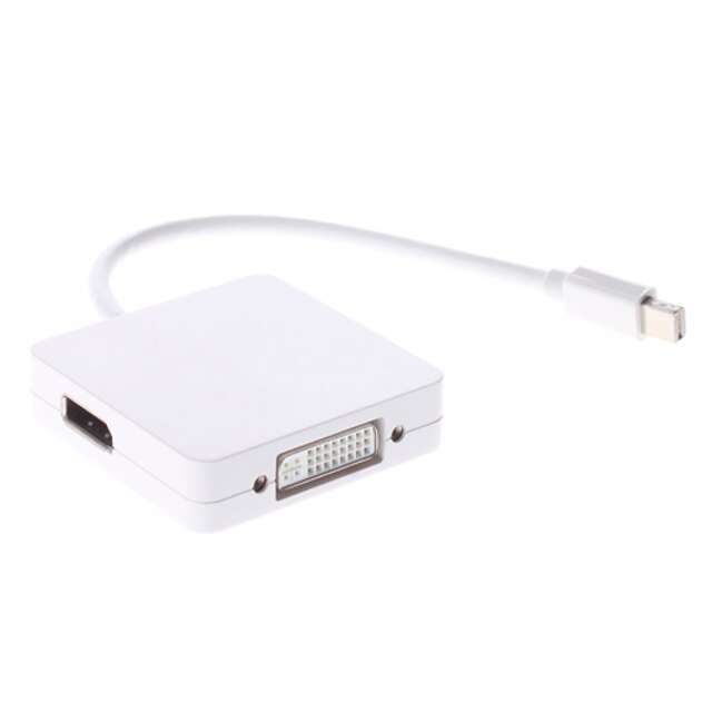  Mini DisplayPort hane till DisplayPort Kvinna, HDMI Kvinna och DVI Female Adapter Kabel för Apple MacBook