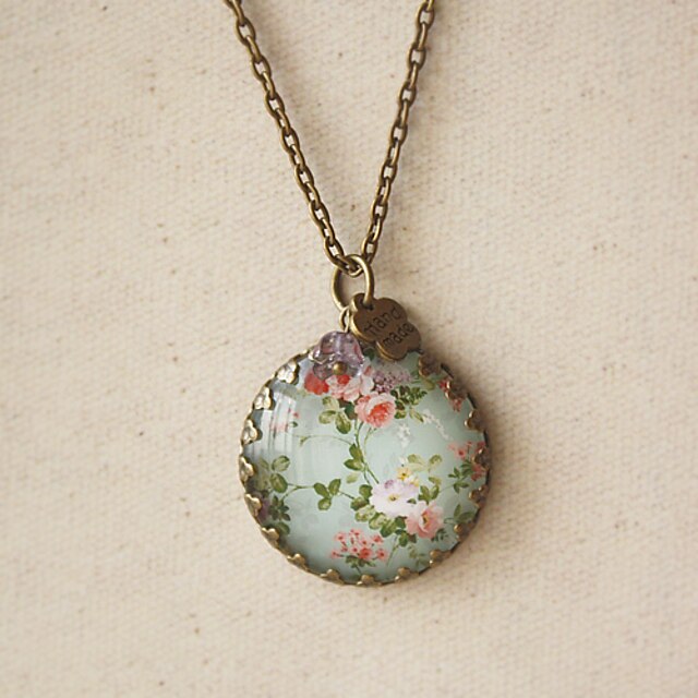  Kvinners Vintage Floral Necklace (Pendant: 2.5 * 2,5 cm, Lengde: 60cm)