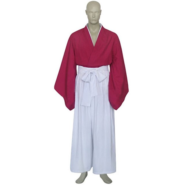  Inspireret af RurouniKenshin Himura Kenshin Anime Cosplay Kostumer Japansk Cosplay Kostumer / Kimono Patchwork Langærmet Kimono Frakke / Hakama bukser Til Herre / Dame