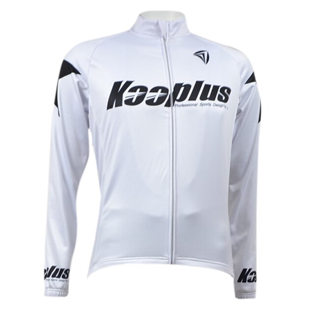  Kooplus Men's Long Sleeves Cycling Jacket Bike Jersey, Quick Dry, Fleece Lining, Breathable Fleece