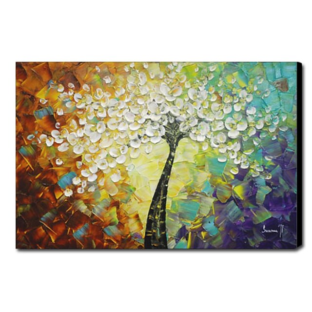  Hand-Painted Abstract One Panel Canvas Oil Painting For Home Decoration