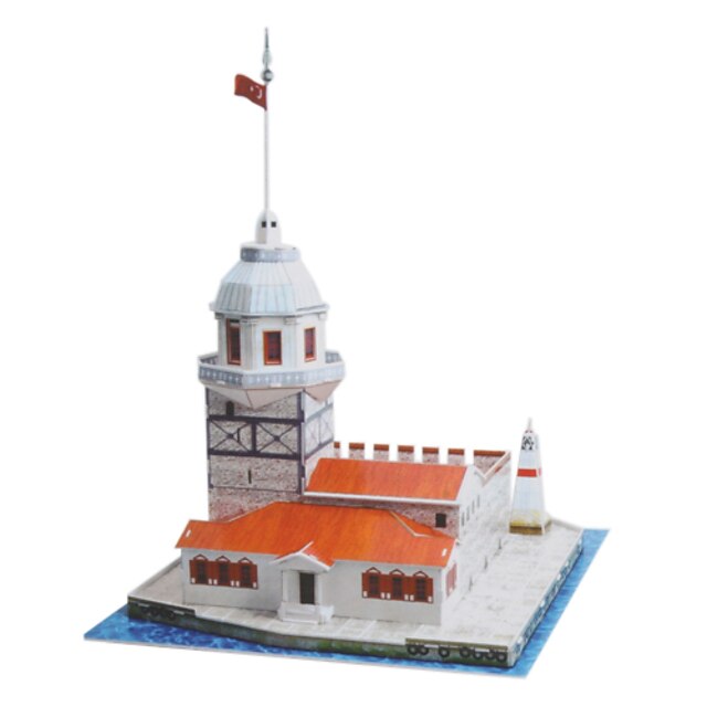  Jigsaw Puzzles 3D Puzzles Building Blocks DIY Toys Castle Paper Red / White Model & Building Toy