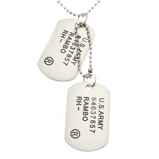  U.S.ARMY Double-faced Necklace-Matte Surface Christmas Gifts