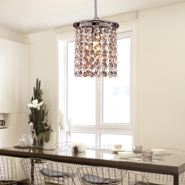 1 Light 12 5 Crystal Mini Style Pendant Electroplated Modern Contemporary 110 120v 220 240v 360213 2021 46 23 Mini Style Pendant Light, Mini Style Crystal Chandelier Pendant Light