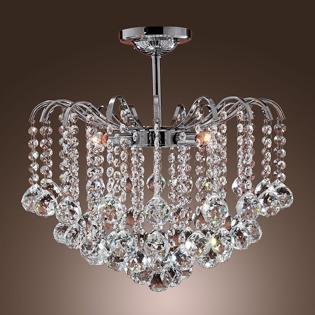  MAISHANG® 45 cm (17 inch) Crystal Chandelier Metal Candle-style Painted Finishes Modern Contemporary 110-120V / 220-240V