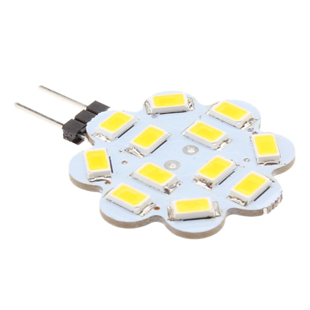  1 W LED à Double Broches 100-150 lm G4 12 Perles LED SMD 5630 Blanc Chaud 12 V