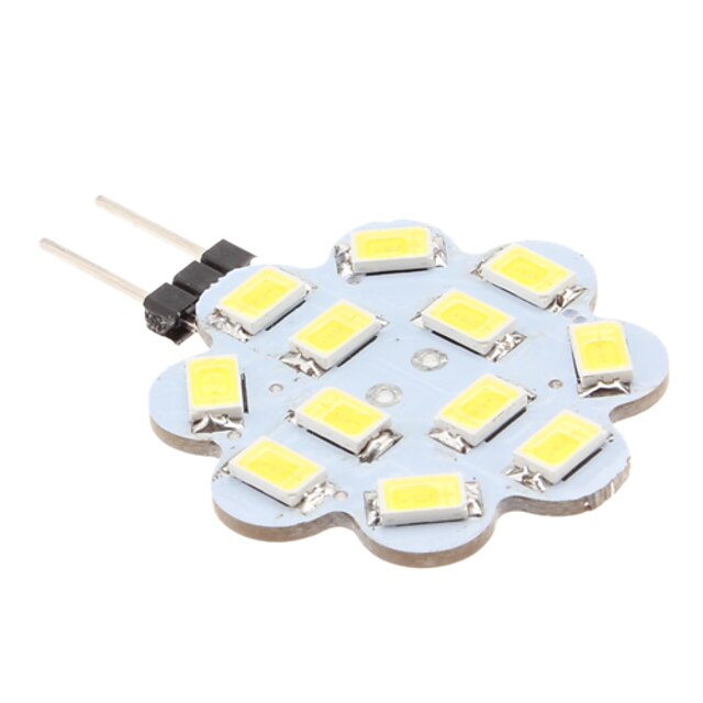  1.5 W Becuri LED Bi-pin 6000 lm G4 12 LED-uri de margele SMD 5630 Alb Natural 12 V / #