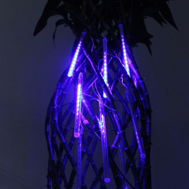  20cm festival dekorace modrá LED světla meteorické deště za vánoční večírek (8-pack, 110-220v)