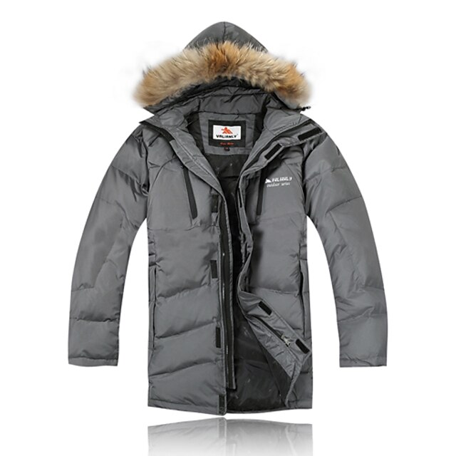  Ski Wear Down Jackets / Winter Jacket Men's Winter Wear 100% Polyester / Fleece Winter ClothingWaterproof / Breathable / Thermal / Warm /