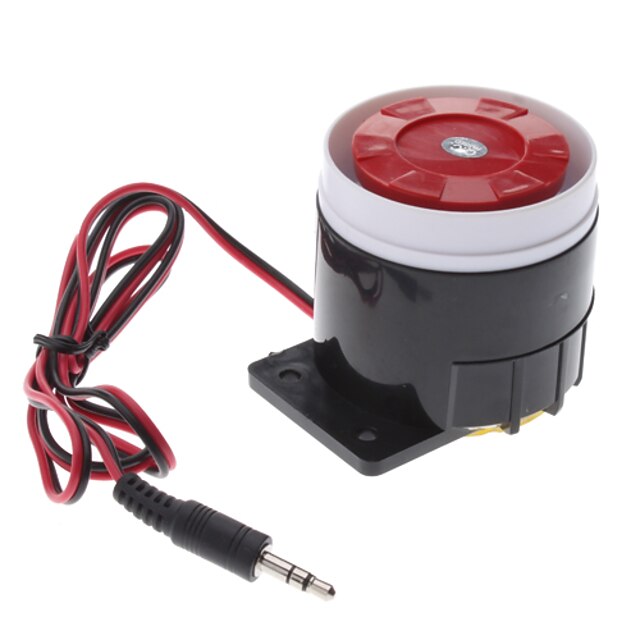  120dB hlasitý alarm siréna roh reproduktor bzučák (dc 6 ~ 16V, černá červená)