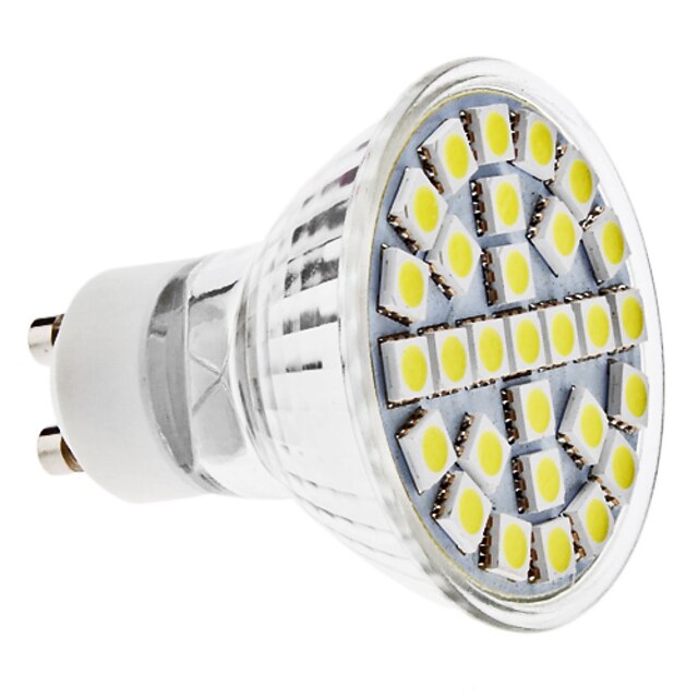  3 W LED-spotlys 170 lm GU10 MR16 29 LED Perler SMD 5050 Naturlig hvid 100-240 V