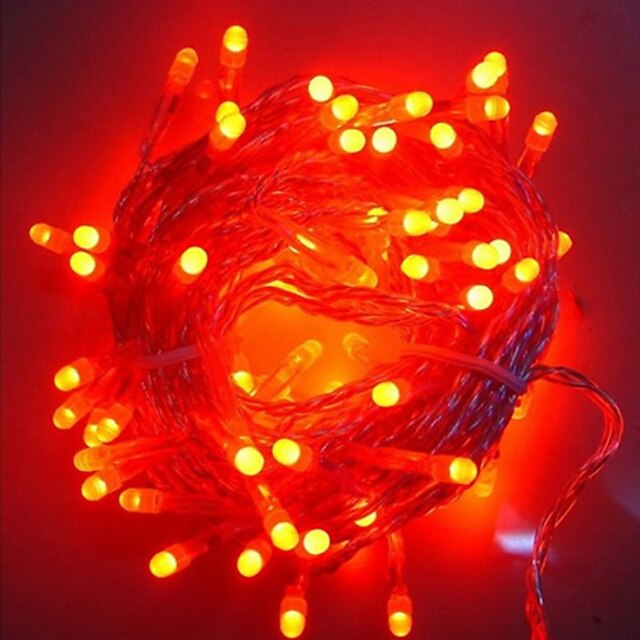  10M Red LED String Light med 100 lysdioder (Star)