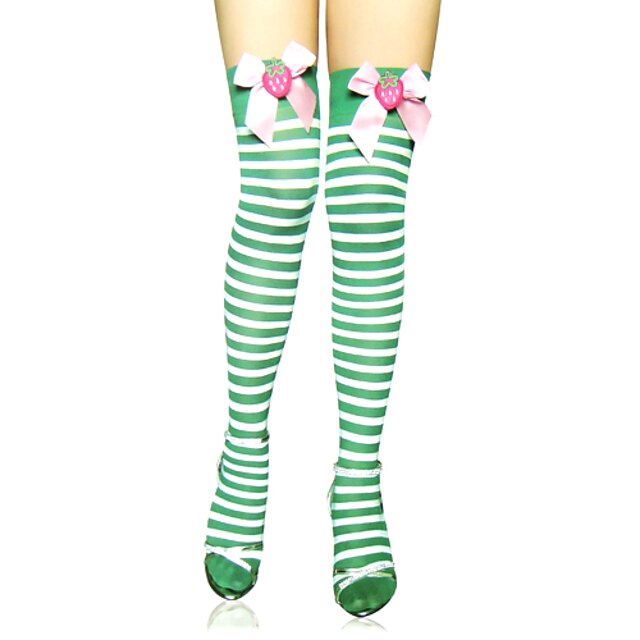  Women's Sweet Lolita Socks / Long Stockings Thigh High Socks Striped Stripes Lolita Accessories / High Elasticity
