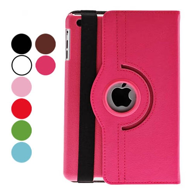  Phone Case For Apple Full Body Case iPad Mini 3/2/1 360° Rotation with Stand Auto Sleep / Wake Solid Colored PU Leather
