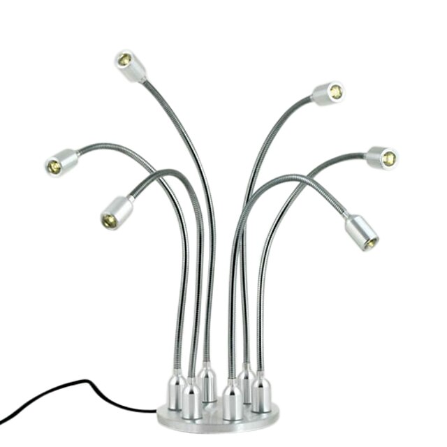  7W aluminium Artistique LED Lampe de table avec 6 têtes