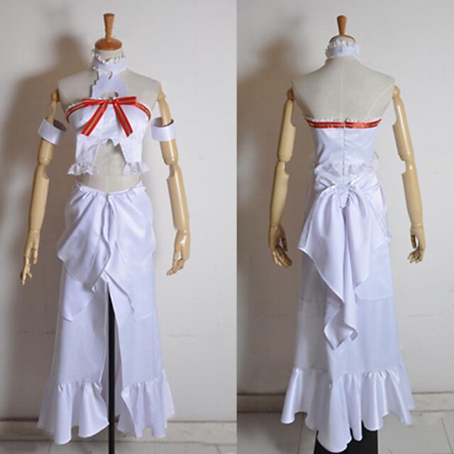 Inspirovaný Alicization Asuna Yuuki Anime Cosplay kostýmy Cosplay šaty Patchwork Bez rukávů Vrchní deska / Šaty / Páska na ruku Pro Dámské