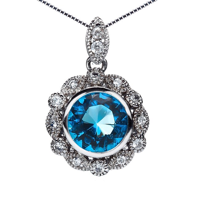  Gorgeous 925 Silver With Rhinestone Plating Platinum Women's Necklace