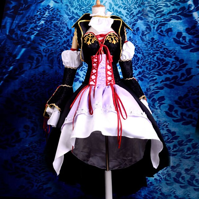  Inspirovaný Vocaloid Haku Video Hra Cosplay kostýmy Cosplay šaty Bez rukávů Nákrčník Vesta Šaty Rukávy