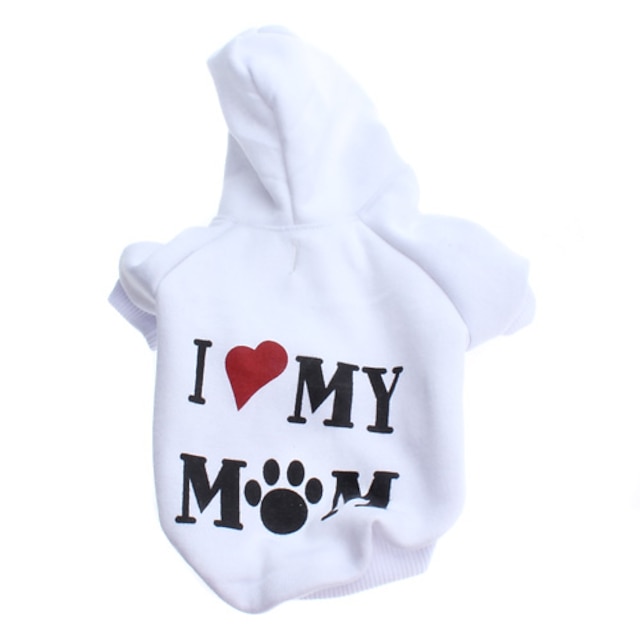  Hond Hoodies Puppy kleding Letter & Nummer Klassiek Winter Hondenkleding Puppy kleding Hondenoutfits Kostuum voor Girl and Boy Dog Andere Materiaal XS S M L