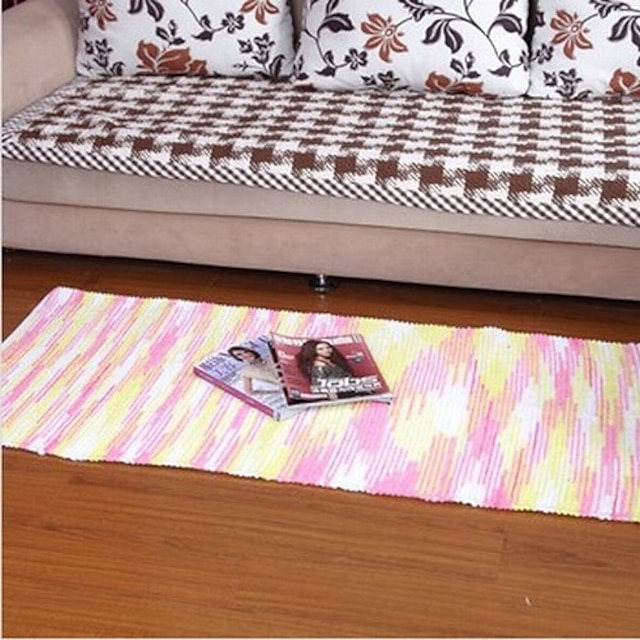  Tvořivý Moderní Země koberečky mikrovlákno Bavlna, Vynikající kvalita obdélníkový Pléd S proužky Koberec