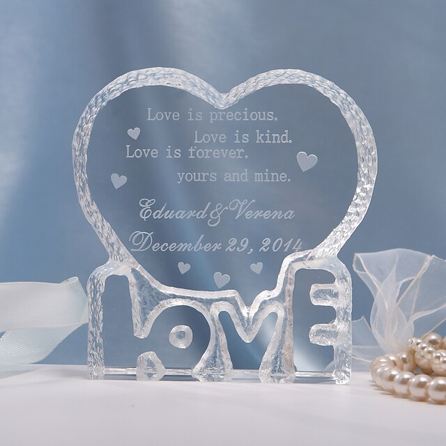  Cake Topper Classic Theme Hearts Crystal Wedding Anniversary Bridal Shower With Gift Bag