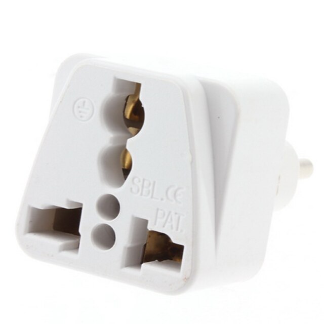  EU Plug til Multiple Plug Universal Travel Adapter (110-240V)