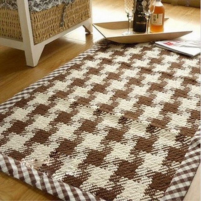 Creativo Modern Campestre Las alfombras de área Lana Microfibra, Calidad superior Rectangular A Cuadros Alfombra