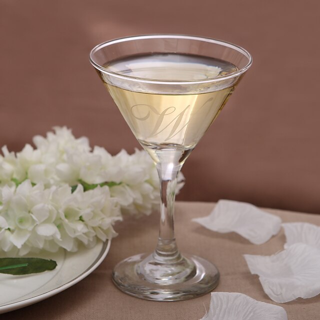  Personlig Initial Martini Glass
