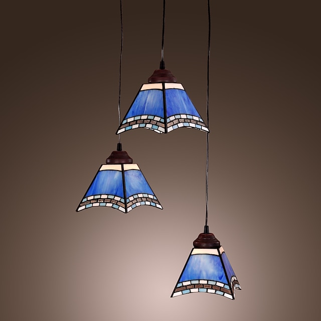  45 cm (18 inch) Lumini pandantiv Sticlă Galvanizat Tiffany 110-120V / 220-240V